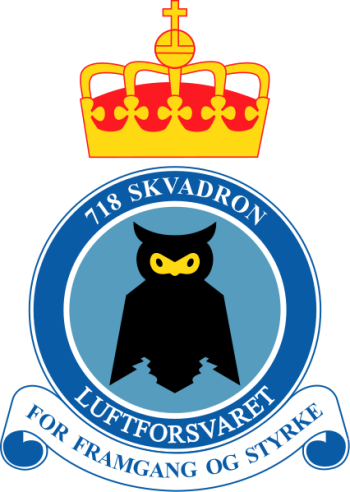Coat of arms (crest) of the 718th Squadron, Norwegian Air Force