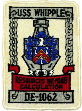 Coat of arms (crest) of the Destroyer Escort USS Whipple (DE-1062)