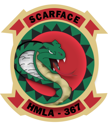 Coat of arms (crest) of the HMLA-367 Scarface, USMC