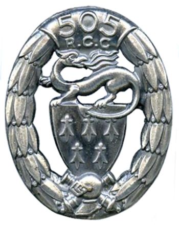 Arms of 505th Tank Regiment, French Army
