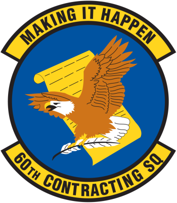 Coat of arms (crest) of the 60th Contracting Squadron, US Air Force