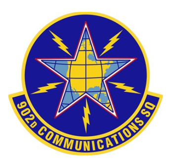 Coat of arms (crest) of the 902nd Communications Squadron, US Air Force