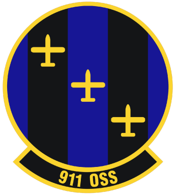 Coat of arms (crest) of the 911th Operations Support Squadron, US Air Force