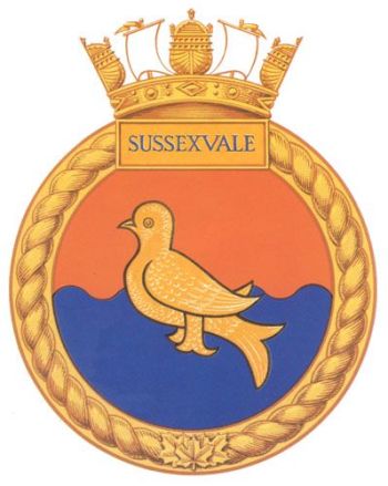 Coat of arms (crest) of the HMCS Sussexvale, Royal Canadian Navy
