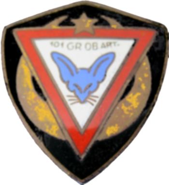 Coat of arms (crest) of the 101st Artillery Observation Group, French Army