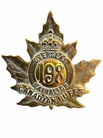 Blason de 198th (Canadian Buffs), CEF/Arms (crest) of 198th (Canadian Buffs), CEF