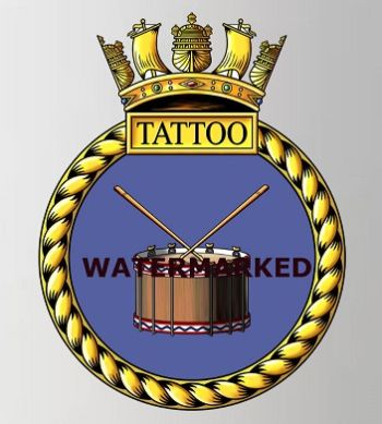 Coat of arms (crest) of the HMS Tattoo, Royal Navy