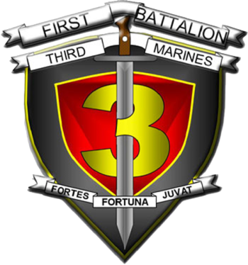 Coat of arms (crest) of the 1st Battalion, 3rd Marines, USMC