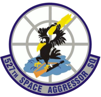 Coat of arms (crest) of the 527th Space Agressor Squadron, US Air Force