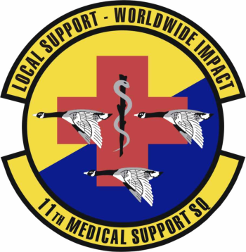 Coat of arms (crest) of the 11th Medical Support Squadron, US Air Force