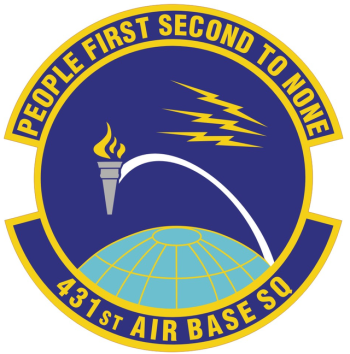 Coat of arms (crest) of the 431st Air Base Squadron, US Air Force