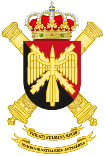 Coat of arms (crest) of the Air Defence Artillery Command, Spanish Army