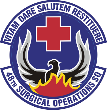Coat of arms (crest) of the 48th Surgical Operations Squadron, US Air Force