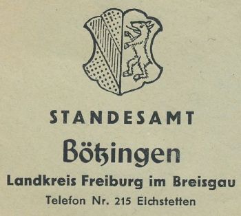 Wappen von Bötzingen