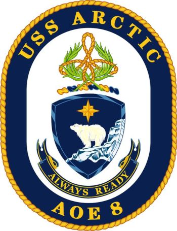 Coat of arms (crest) of the Fast Combat Support Ship USS Arctic (AOE-8)