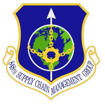 Coat of arms (crest) of the 848th Supply Chain Management Group, US Air Force