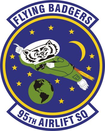Coat of arms (crest) of the 95th Airlift Squadron, US Air Force