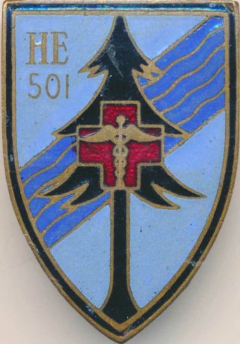 Coat of arms (crest) of the 501st Evacuation Hospital, French Army