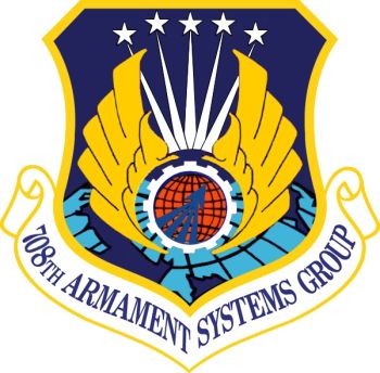 Coat of arms (crest) of the 708th Armament Systems Group, US Air Force