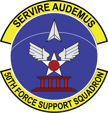 Coat of arms (crest) of the 50th Force Support Squadron, US Air Force