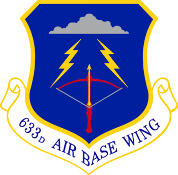 Coat of arms (crest) of the 633rd Air Base Wing, US Air Force