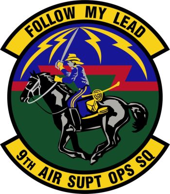 Coat of arms (crest) of the 9th Air Support Operations Squadron, US Air Force