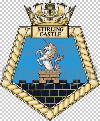 Coat of arms (crest) of the RFA Stirling Castle, United Kingdom