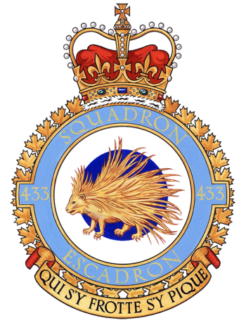 Coat of arms (crest) of the No 433 Squadron, Royal Canadian Air Force