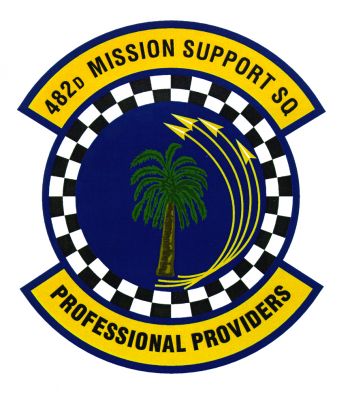 Coat of arms (crest) of the 482nd Mission Support Squadron, US Air Force
