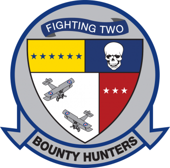 Coat of arms (crest) of the Strike Fighter Squadron 2 (VFA-2) Bounty Hunters, US Navy