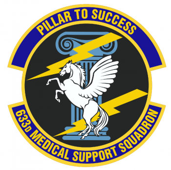 Coat of arms (crest) of the 633th Medical Support Squadron, US Air Force