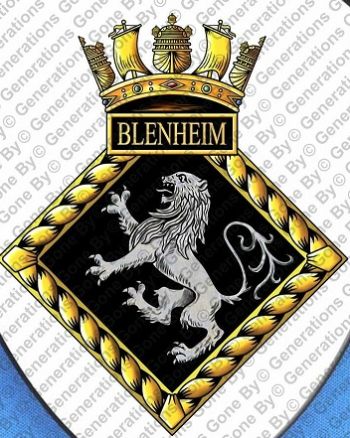 Coat of arms (crest) of the HMS Blenheim, Royal Navy