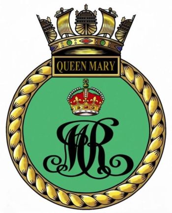 Coat of arms (crest) of the HMS Queen Mary, Royal Navy