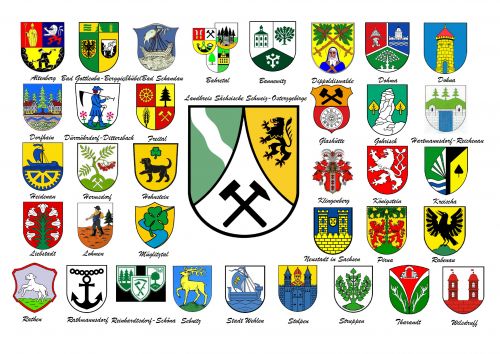 Arms in the Sächsische Schweiz-Osterzgebirge District