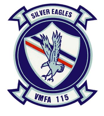 Coat of arms (crest) of the VMFA-115 Silver Eagles, USMC