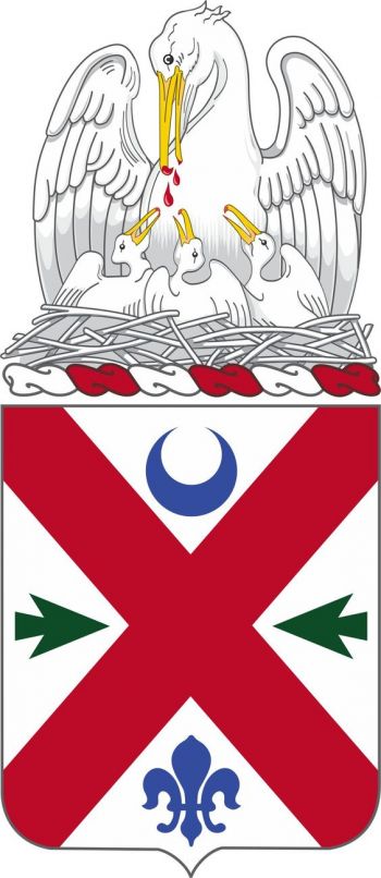 Coat of arms (crest) of the 205th Engineer Battalion, Louisiana Army National Guard