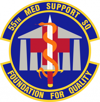 Coat of arms (crest) of the 55th Medical Support Squadron, US Air Force