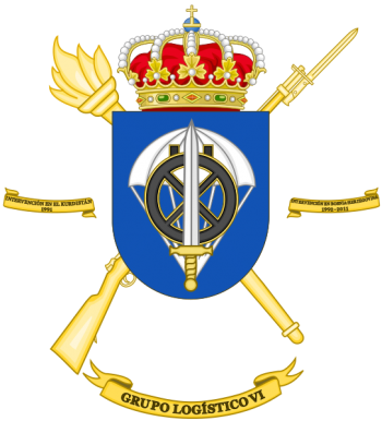 Coat of arms (crest) of the Logistics Group VI , Spanish Army