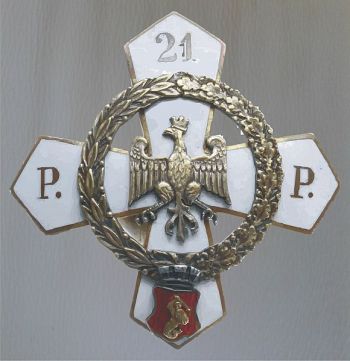 Coat of arms (crest) of the 21st Warszawski Infantry Regiment (Legion), Polish Army