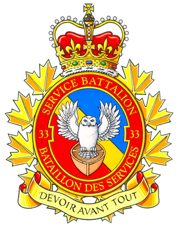 Coat of arms (crest) of the 33 Service Battalion, Canadian Army