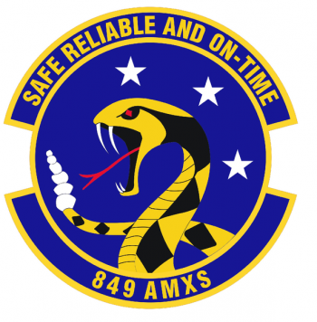 Coat of arms (crest) of the 849th Aircraft Maintenance Squadron, US Air Force