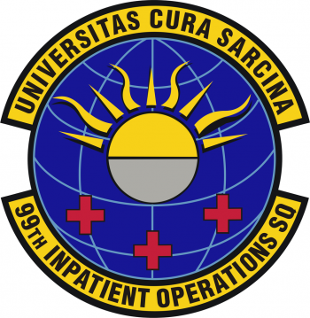 Coat of arms (crest) of the 99th Inpatient Operations Squadron, US Air Force