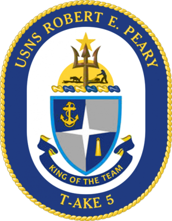 Coat of arms (crest) of the Dry Cargo Ship USNS Robert E. Peary (T-AKE-5)