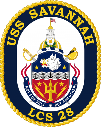 Coat of arms (crest) of the Littoral Combat Ship USS Savannah (LCS-28)