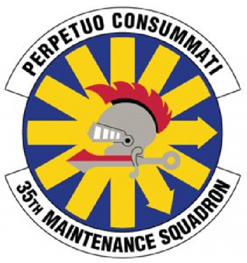 Coat of arms (crest) of the 35th Maintenance Squadron, US Air Force