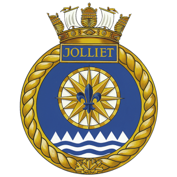 Coat of arms (crest) of the HMCS Jolliet, Royal Canadian Navy