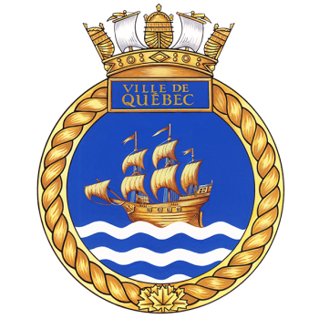 Coat of arms (crest) of the HMCS Ville de Quebec, Royal Canadian Navy