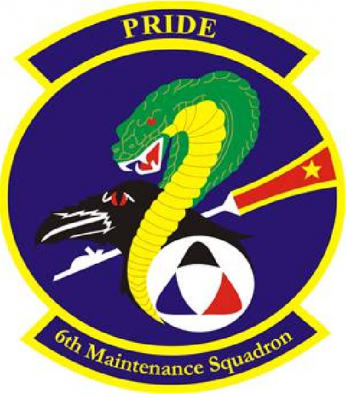 Coat of arms (crest) of the 6th Maintenance Squadron, US Air Force