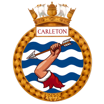 Coat of arms (crest) of the HMCS Carleton, Royal Canadian Navy