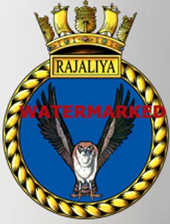 Coat of arms (crest) of the HMS Rajaliya, Royal Navy